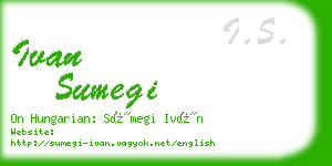 ivan sumegi business card